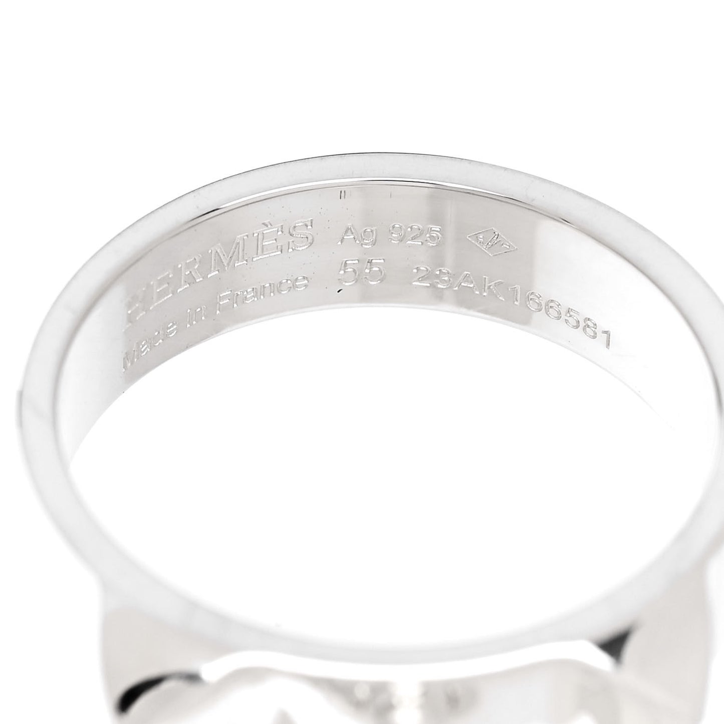 Sterling Silver PM Collier De Chien Ring 55 7.25