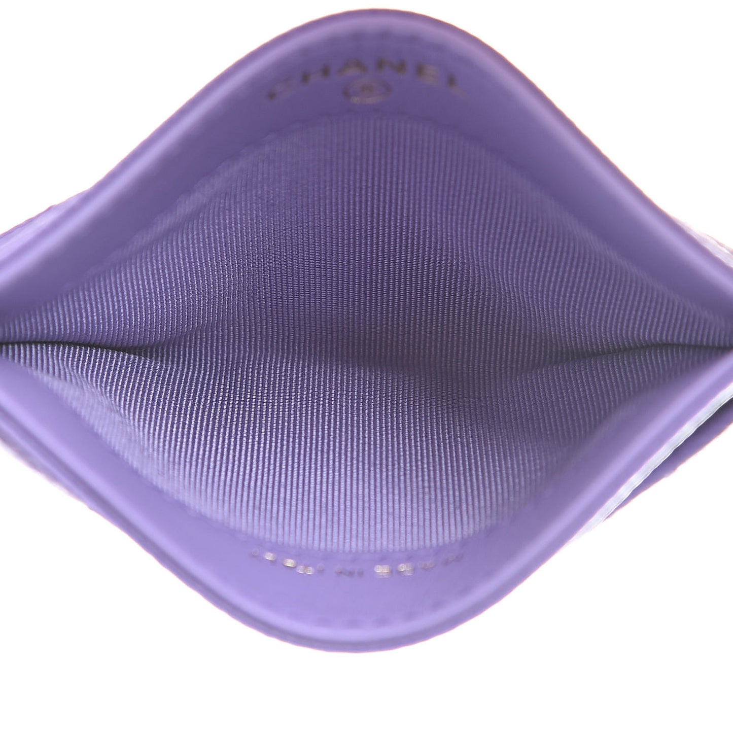 Caviar Quilted Card Holder Purple