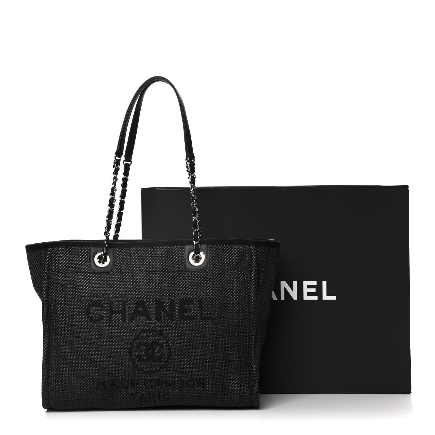 Chanel Mixed Fibers Small Deauville Tote Black 11 of 11