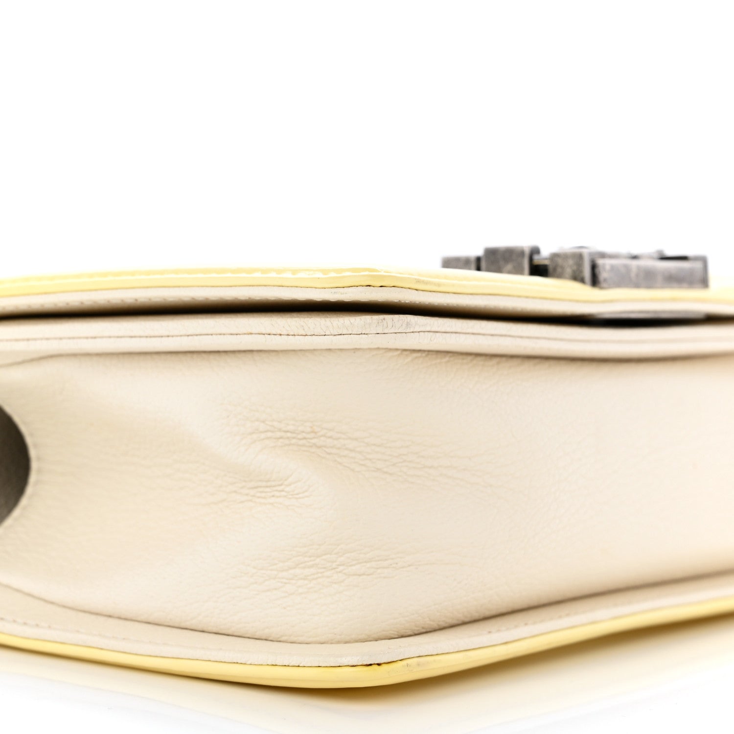 Chanel Goatskin Quilted Patent Small Duo Boy Flap White 8 of 12
