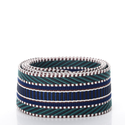 Hermes Toile Swift 50mm Sangle Cavale Shoulder Strap Malachite Bleu Electrique Black 2 of 7