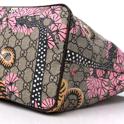 Gucci Soft GG Supreme Monogram Bengal Medium Crossbody Tote Beige Pink 10 of 11