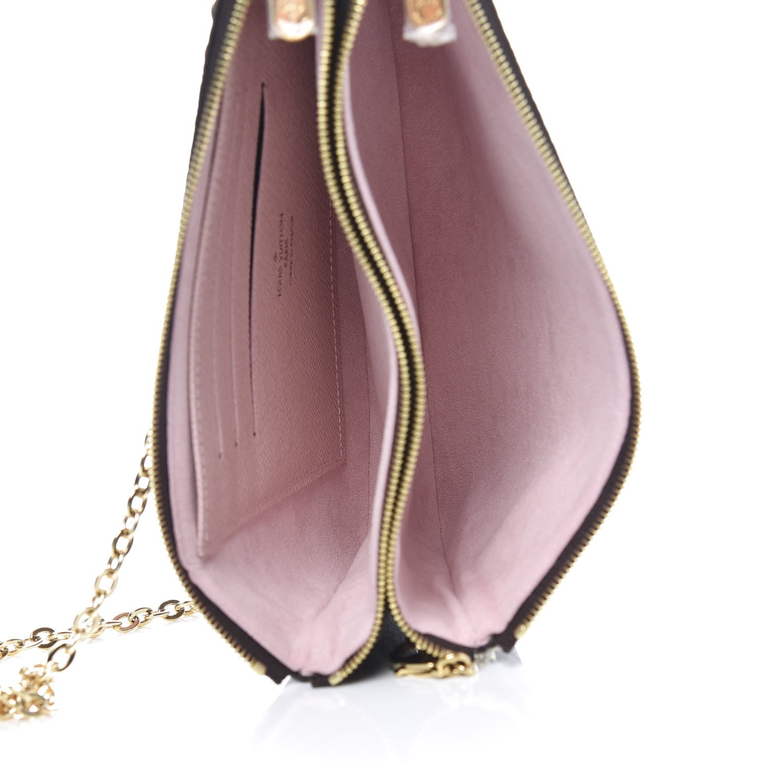 Louis Vuitton Monogram 2020 Christmas Animation Big Wheel Double Zip Pochette Rose Ballerine 5 of 10