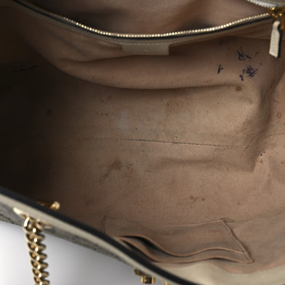 Gucci GG Supreme Monogram Medium Padlock Tote White 5 of 12