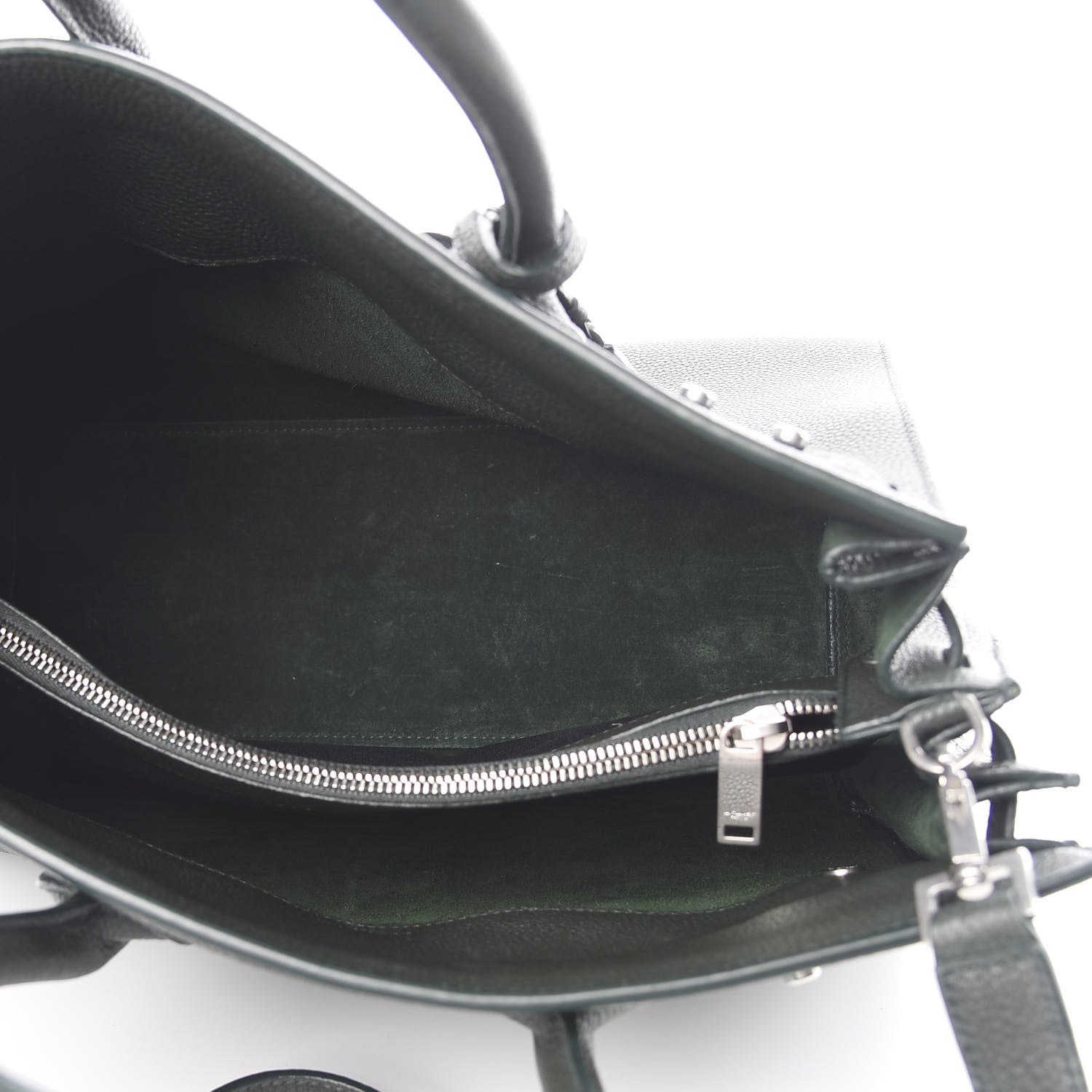 Saint Laurent Grained Calfskin Small Supple Sac De Jour Dark Vert 6 of 14