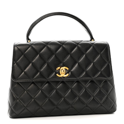Chanel Lambskin Quilted Medium Kelly Flap Bag Black 1 of 13