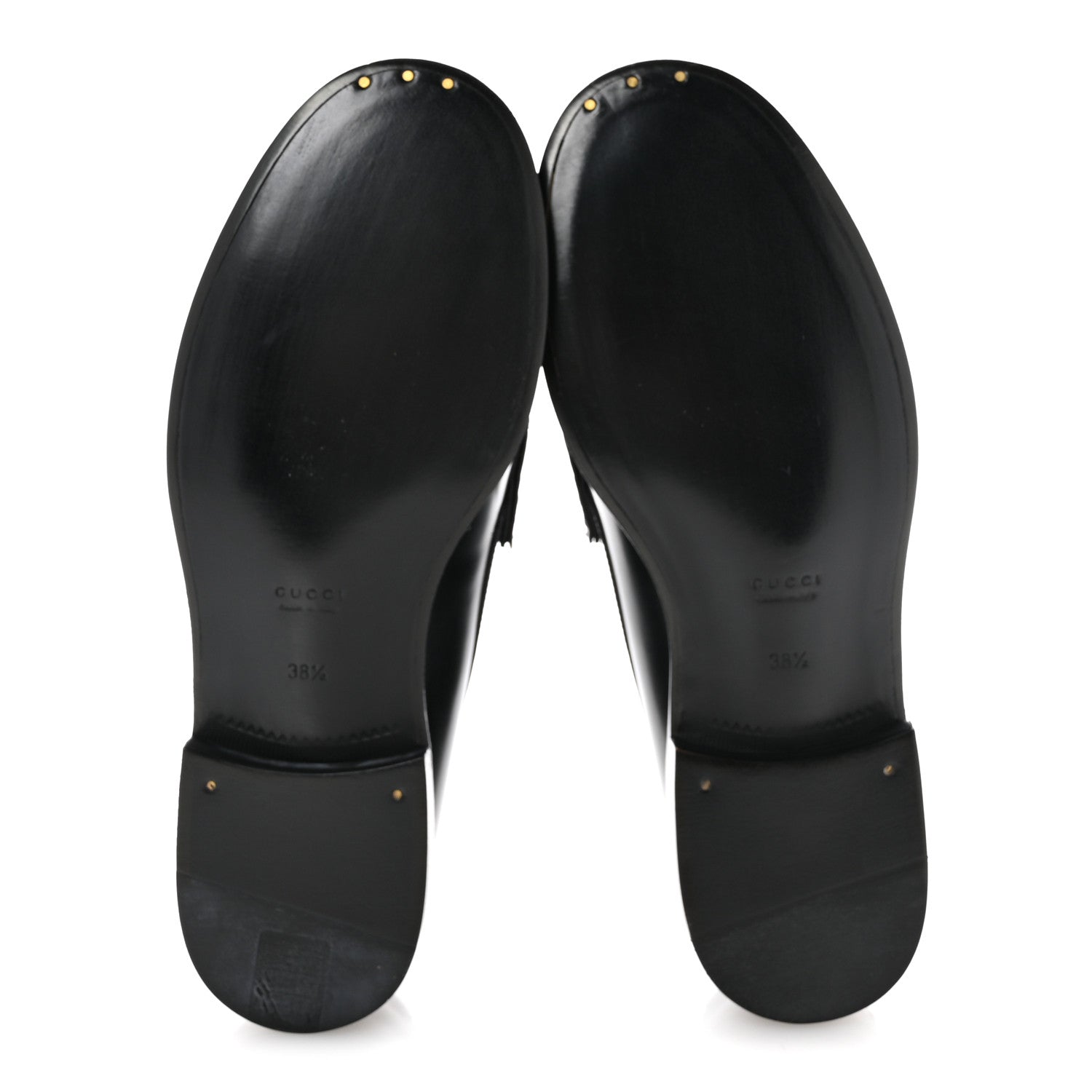 Gucci Calfskin Millennial Ribot Womens GG Loafers 38.5 Black 6 of 10