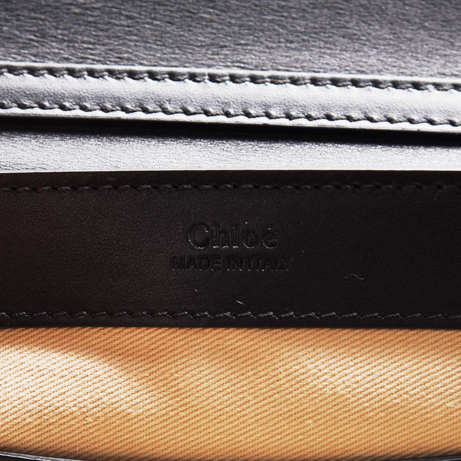 Chloe Calfskin Suede C Clutch With Chain Black 8 of 9