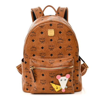 MCM Visetos Year Of The Mouse Small Stark Backpack Cognac 1 of 22