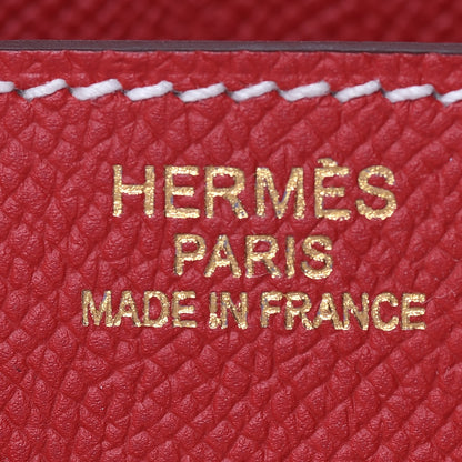 Hermes Epsom Candy Birkin 35 Rouge Casaque Bleu Thalassa 14 of 39