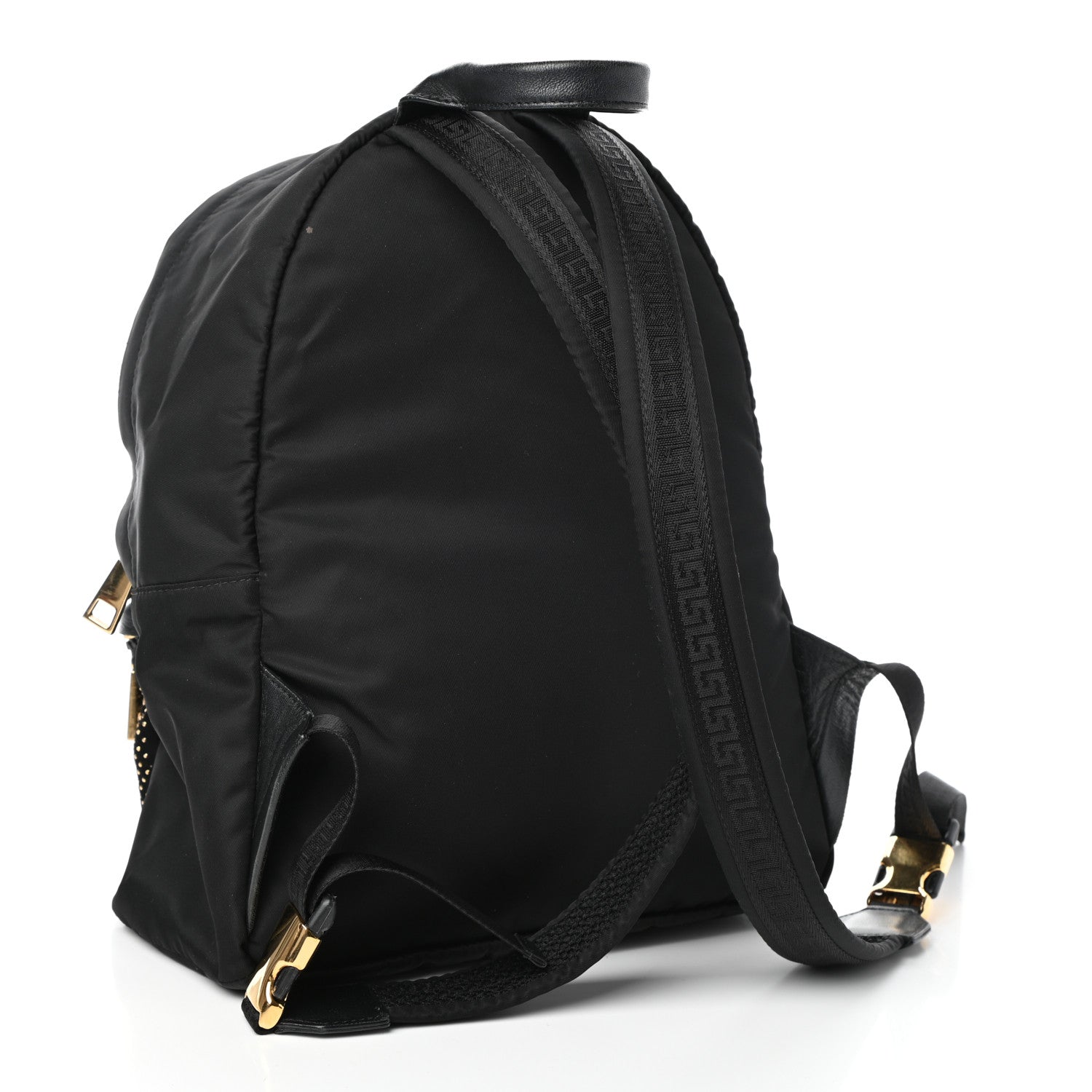 Versace Nylon Goatskin Studded Palazzo Medusa Backpack Black 3 of 10