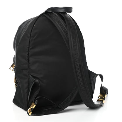 Versace Nylon Goatskin Studded Palazzo Medusa Backpack Black 3 of 10