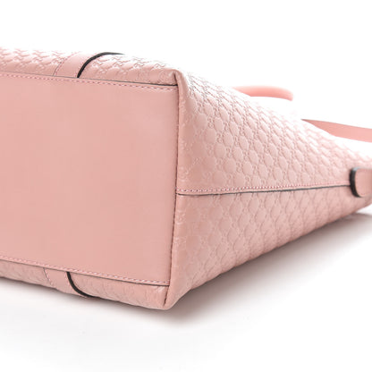 Gucci Soft Microguccissima Medium Zippered Satchel Soft Pink 6 of 9