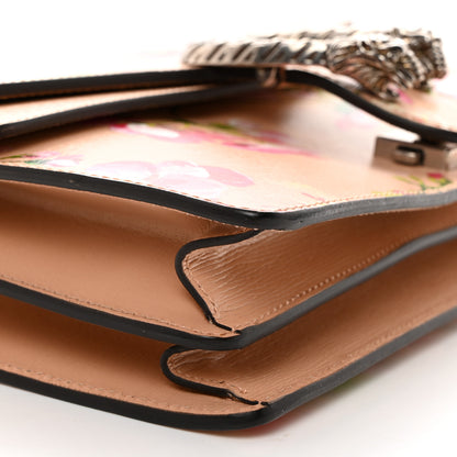 Gucci Calfskin Blooms Print Small Dionysus Shoulder Bag Pink Apricot Multicolor 9 of 10
