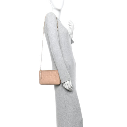 Louis Vuitton Empreinte Double Zip Pochette Beige Rose Creme 2 of 12