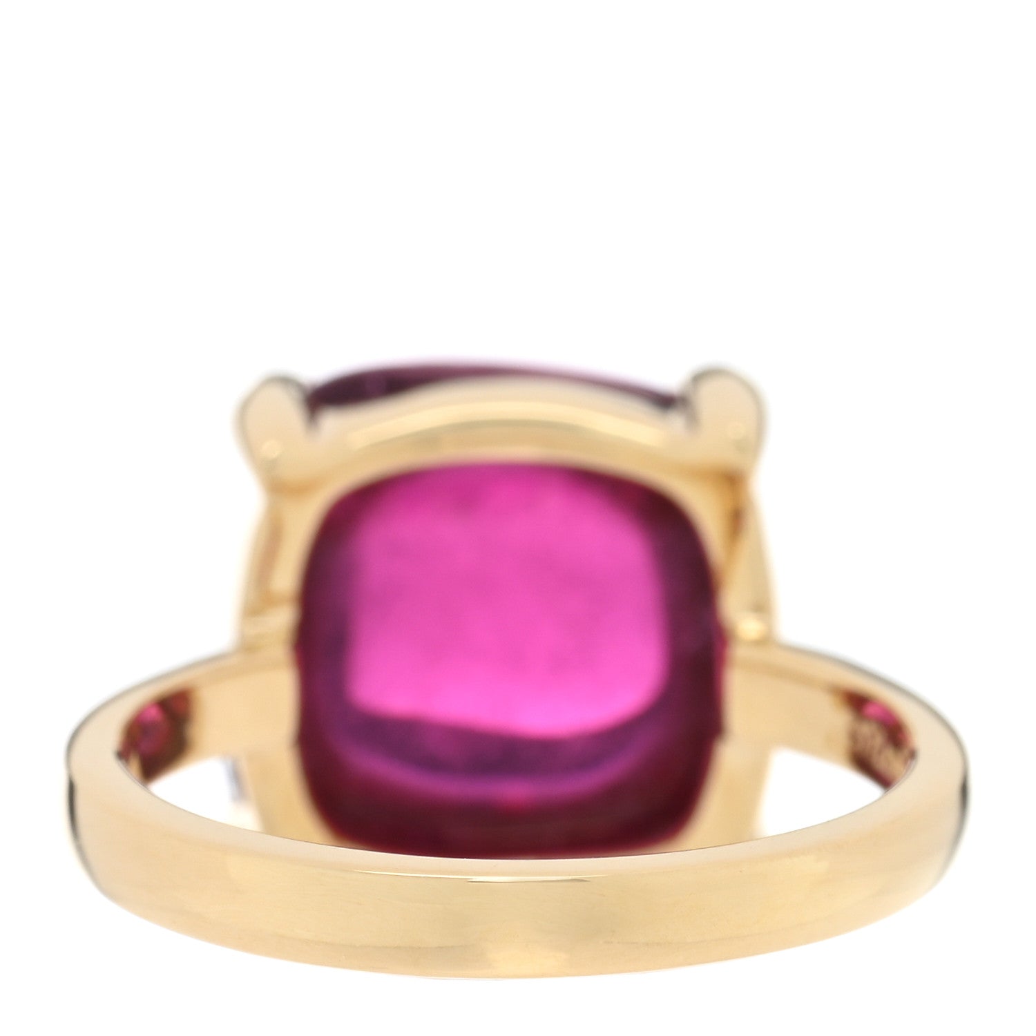 Tiffany 18K Yellow Gold Rubelitte 12mm Paloma Picasso Sugar Stacks Ring 53 6.5 3 of 5