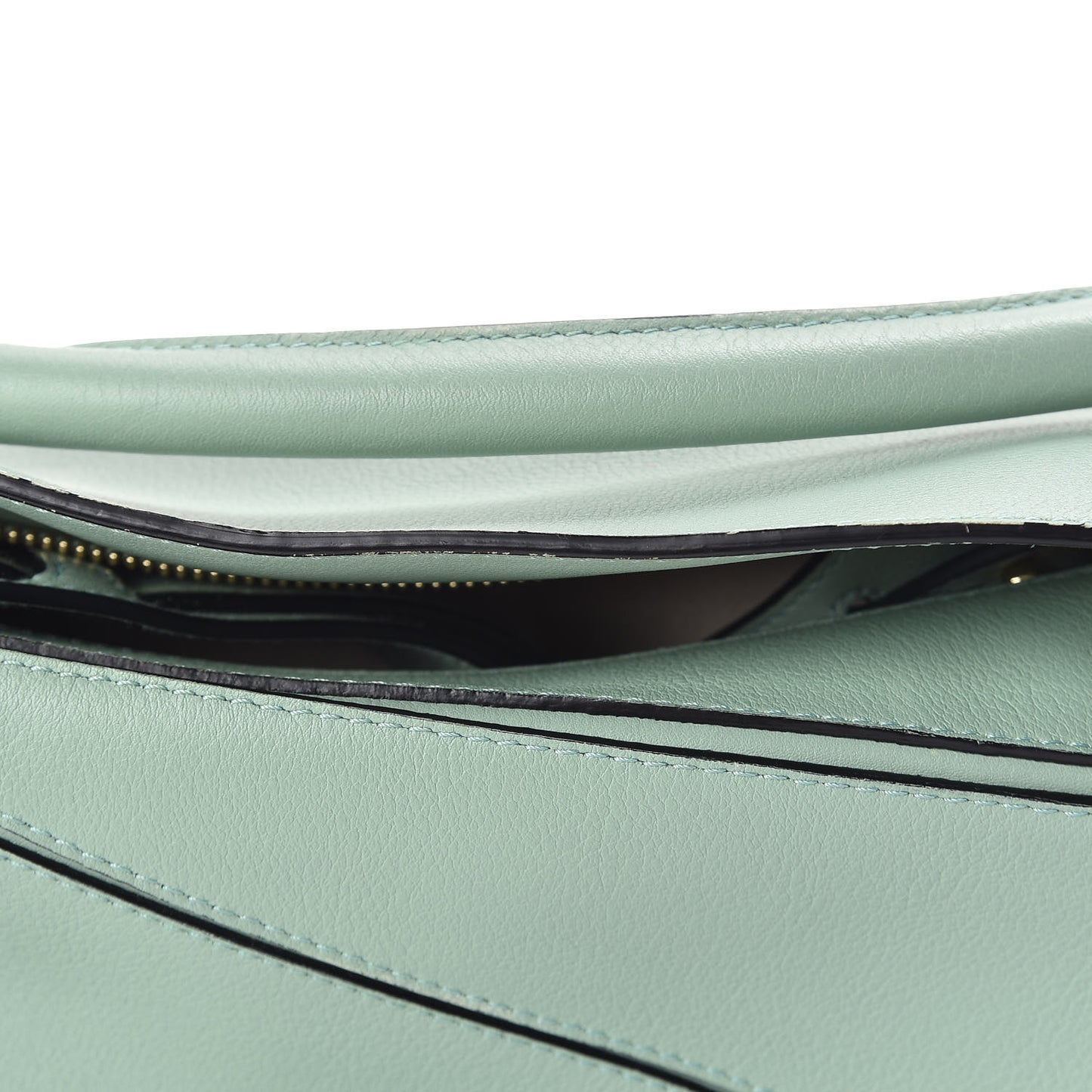 Calfskin Small Puzzle Bag Sea Water Green