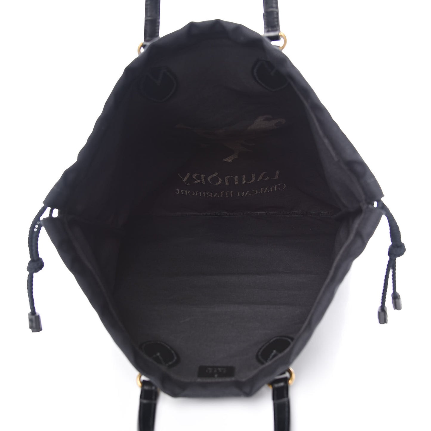 Canvas Chateau Marmont Drawstring Tote Black