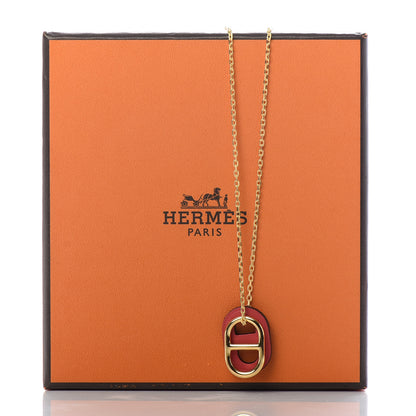 Hermes Swift O'Maillon Pendant Necklace Rose Mexico 7 of 7
