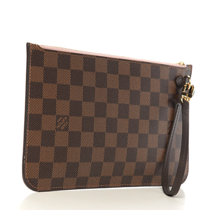 Louis Vuitton Damier Ebene Neverfull MM GM Pochette Rose Ballerine 2 of 7