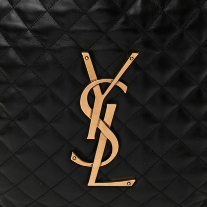 Saint Laurent Lambskin Quilted Maxi Icare Shopping Tote Black 9 of 11