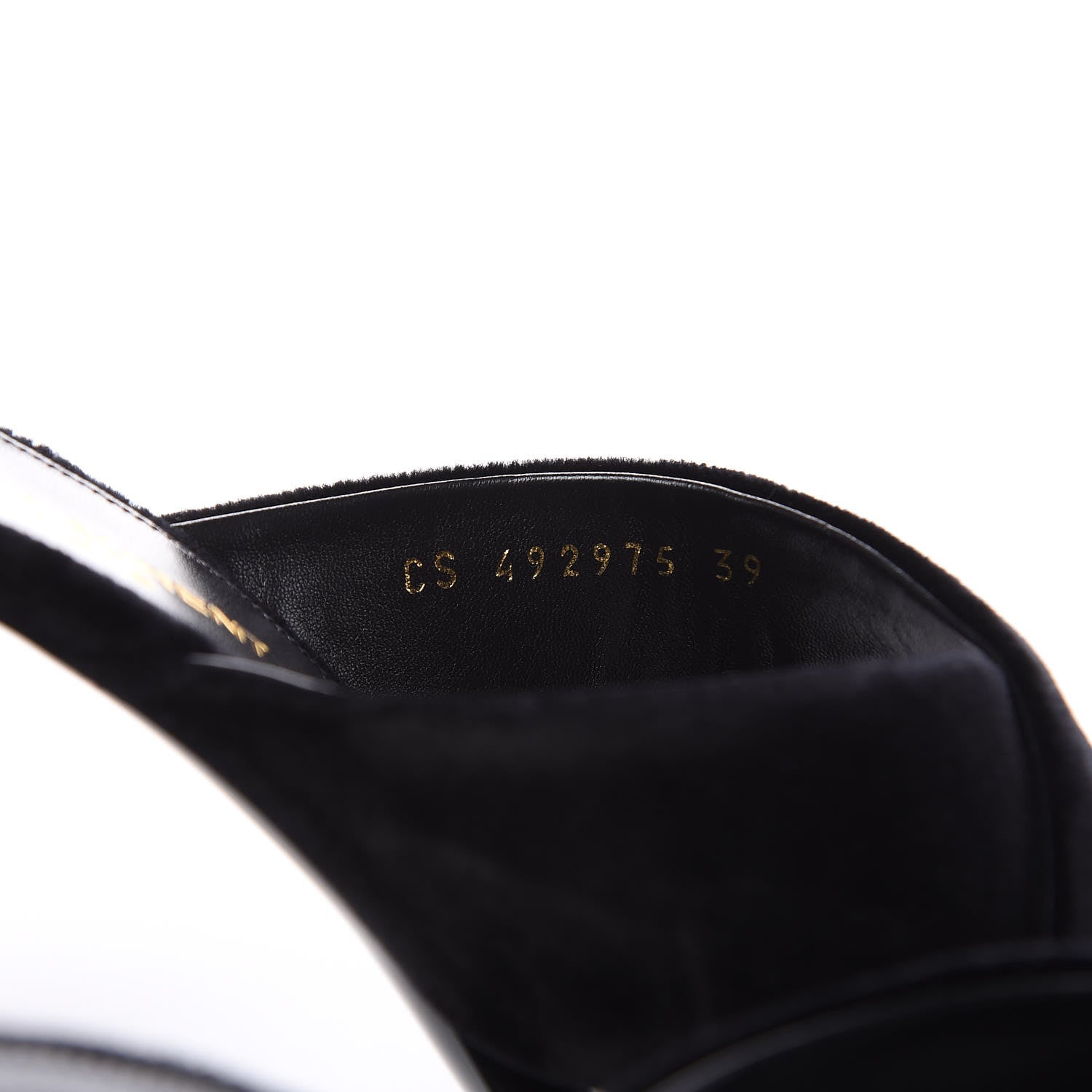 Saint Laurent Velvet LouLou 95 Mules 39 Black 6 of 9