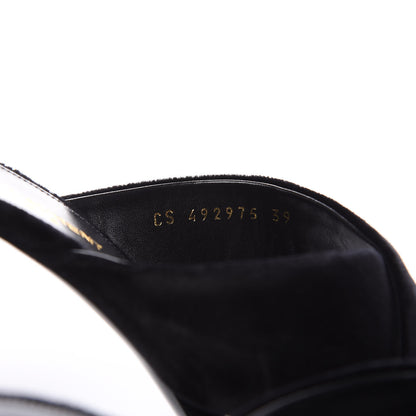 Saint Laurent Velvet LouLou 95 Mules 39 Black 6 of 9