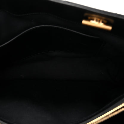 Saint Laurent Calfskin Y Quilted Monogram Large Loulou Shopper Black 5 of 12