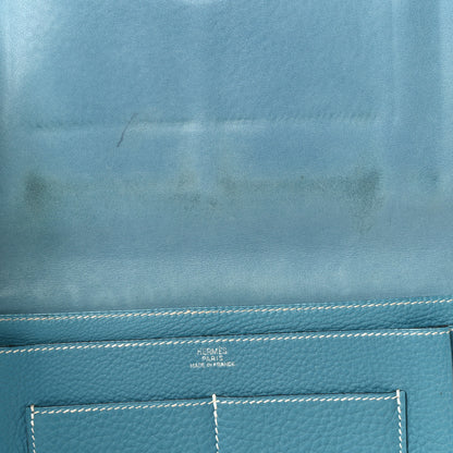 Hermes Togo Dogon Duo Wallet Blue Jean 10 of 13