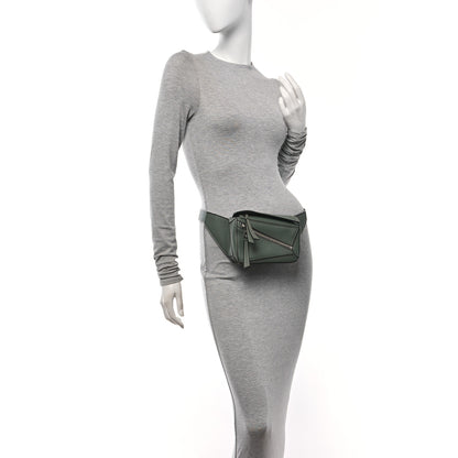 Loewe Calfskin Mini Puzzle Bumbag Dark Sage 2 of 8