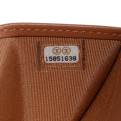 Chanel Caviar Quilted Long Flap Wallet Light Brown 9 of 9