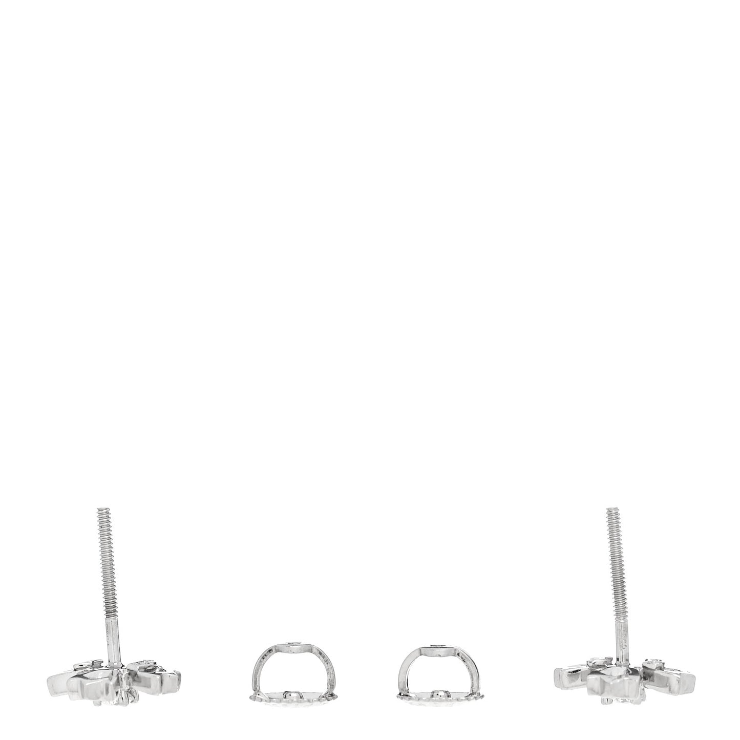 Platinum Diamond Floret Stud Earrings