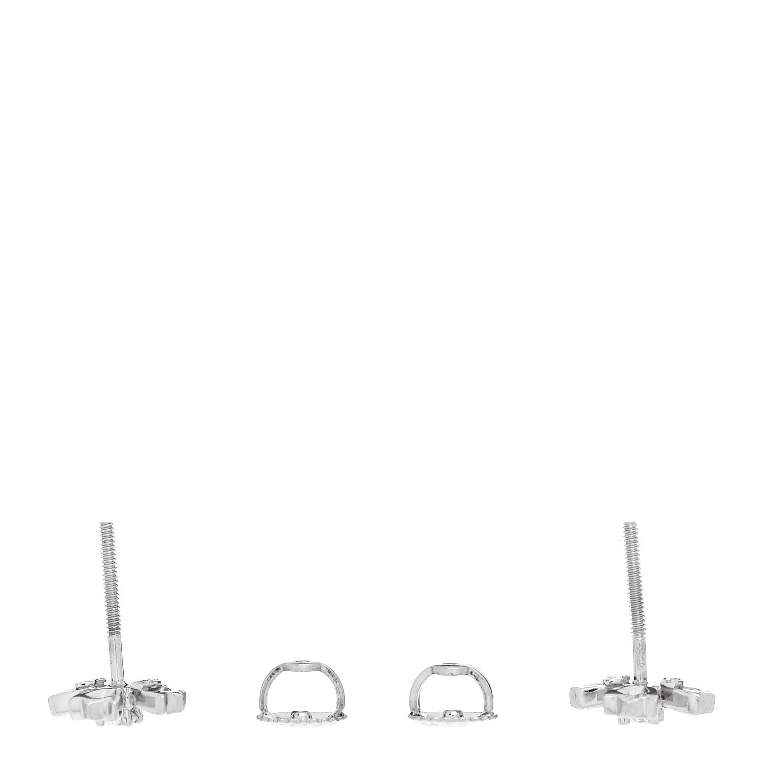 Tiffany Platinum Diamond Floret Stud Earrings 3 of 5