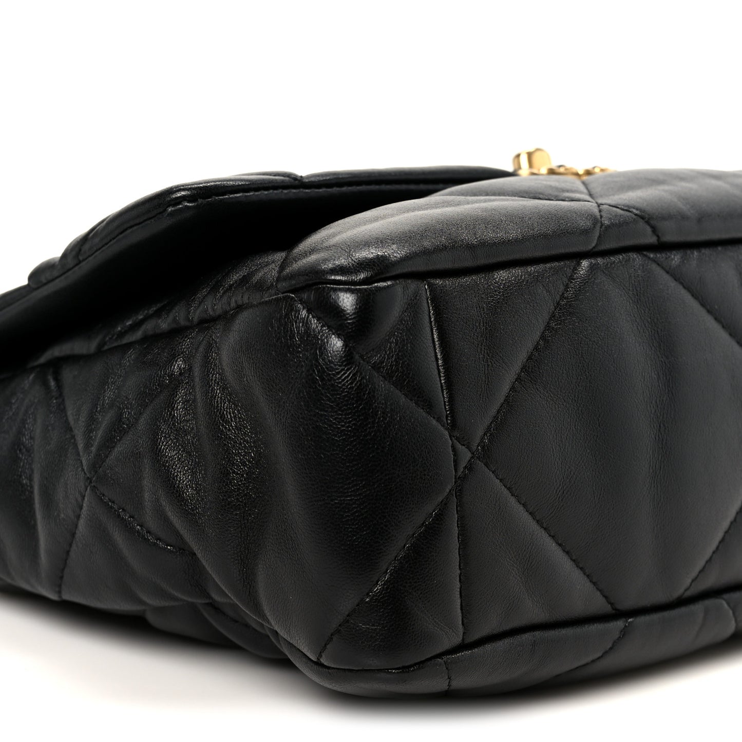 Goatskin Quilted Large Chanel 19 Flap Black