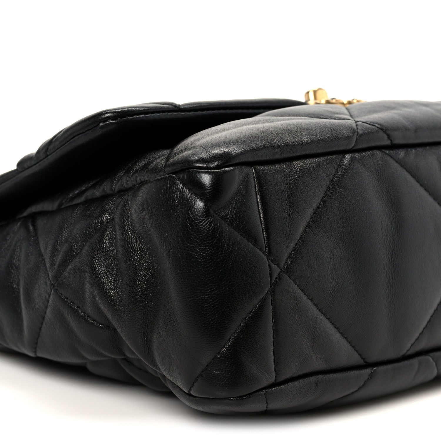 Chanel Goatskin Quilted Large Chanel 19 Flap Black 9 of 10