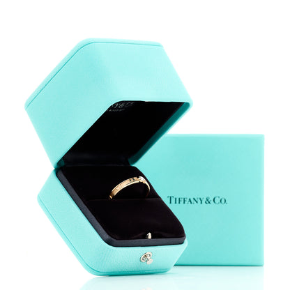 Tiffany 18K Rose Gold Diamond Narrow Atlas Closed Ring 62 10 5 of 5