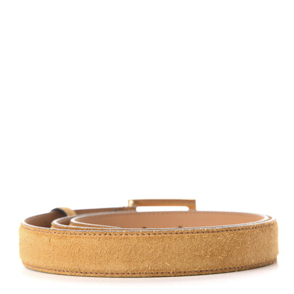 Gucci Suede Icaro G Cube 25mm Belt 90 36 Light Cognac 2 of 5
