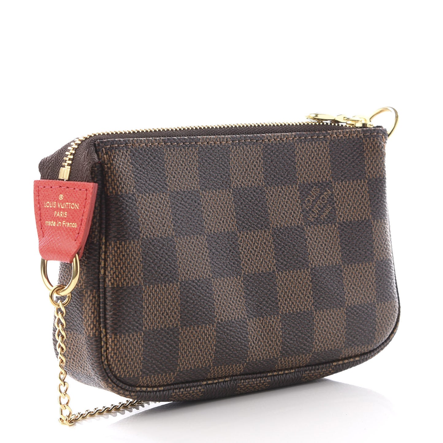 Damier Ebene 2019 Christmas Animation Mini Pochette Accessories Red