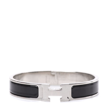 Hermes Enamel Narrow Clic Clac H Bracelet GM Black 1 of 4