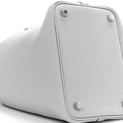 Hermes Taurillon Clemence Picotin Lock 18 PM Bleu Pale 9 of 11