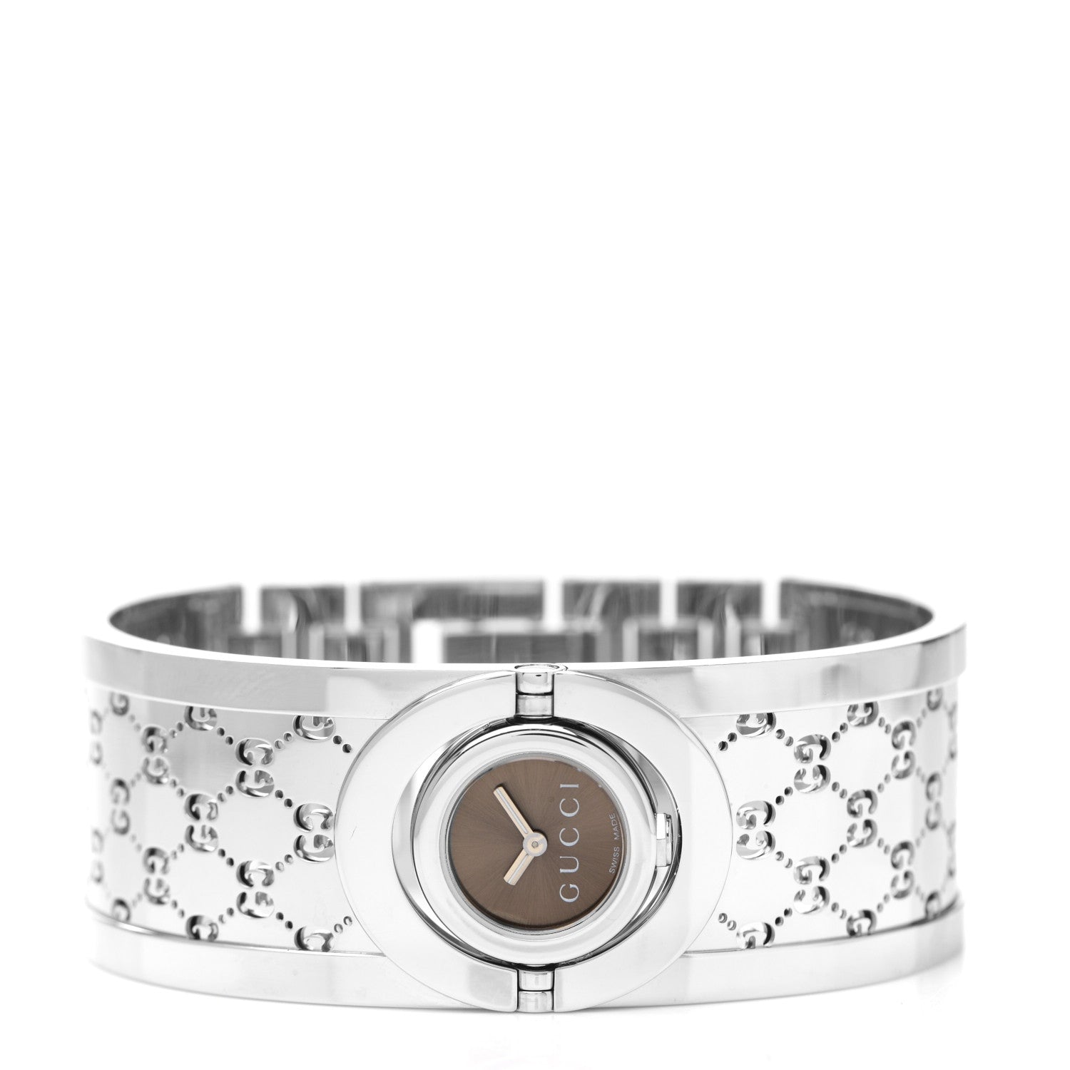 Gucci Stainless Steel 23mm Twirl Quartz Watch Brown 2 of 4