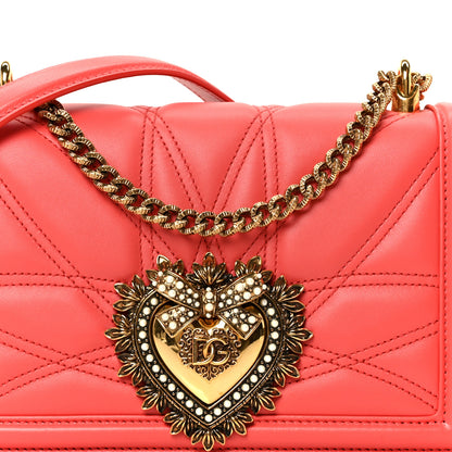 Dolce & Gabbana Lambskin Medium Devotion Crossbody Bag Corallo 8 of 11
