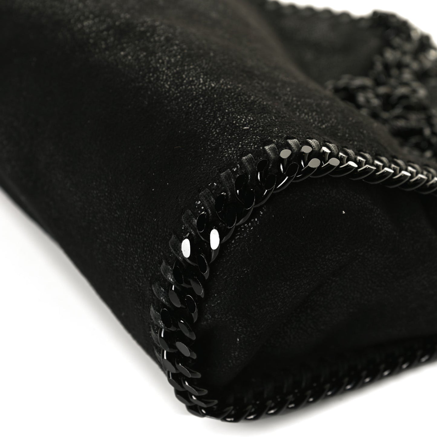 Shaggy Deer Mini Falabella Fold Over Tote Black