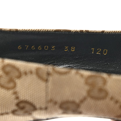 Balenciaga X GUCCI GG Monogram Square Knife Pumps 38 Beige Ebony 8 of 9