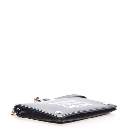 Burberry Calfskin Chain Logo Clutch Black 4 of 6