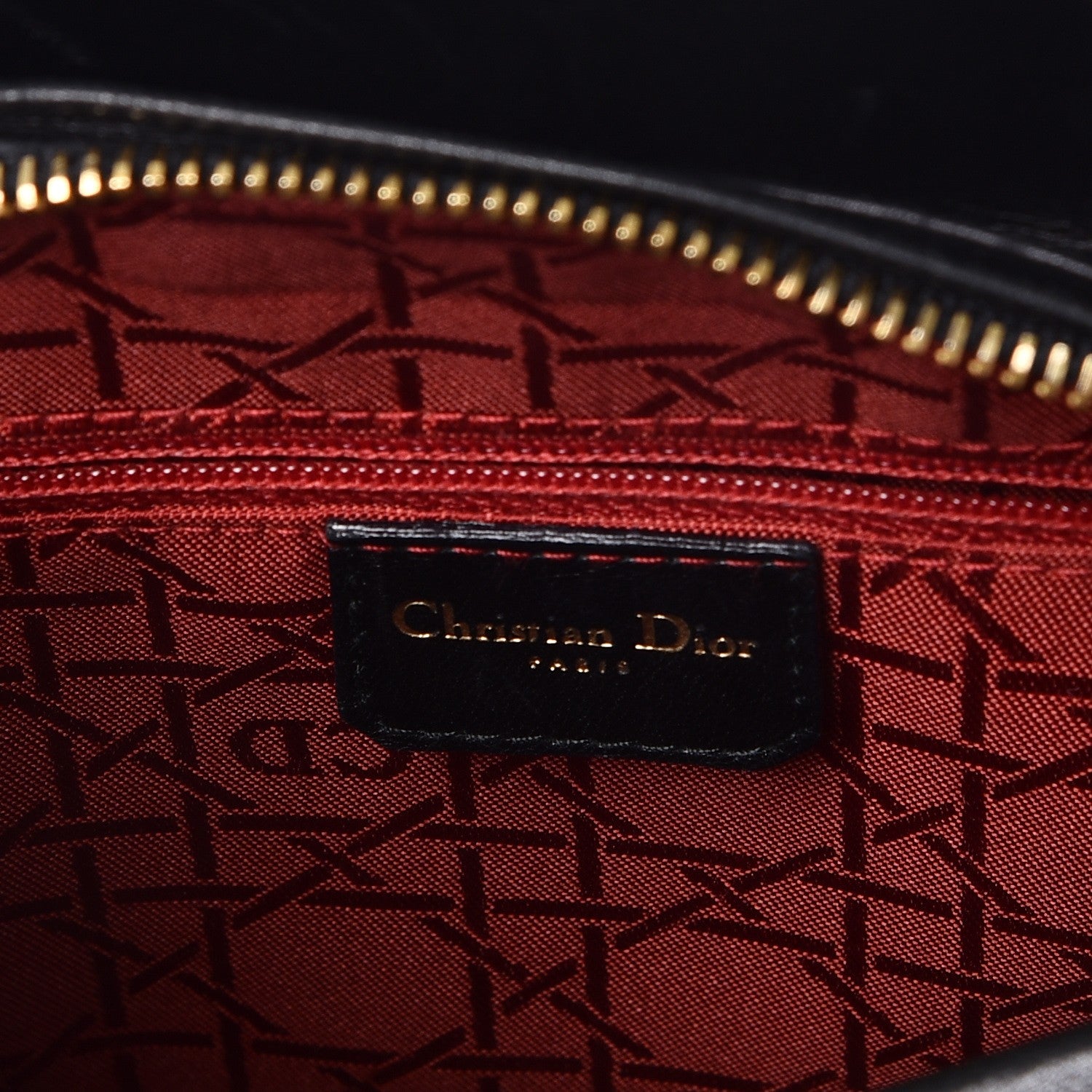 Christian Dior Lambskin Cannage Medium Lady Dior Black 6 of 14