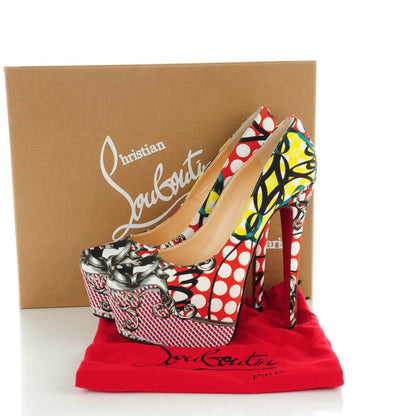 Christian Louboutin Fabric Loubi Print Daffodile 160 Pumps 38.5 Multicolor 8 of 8