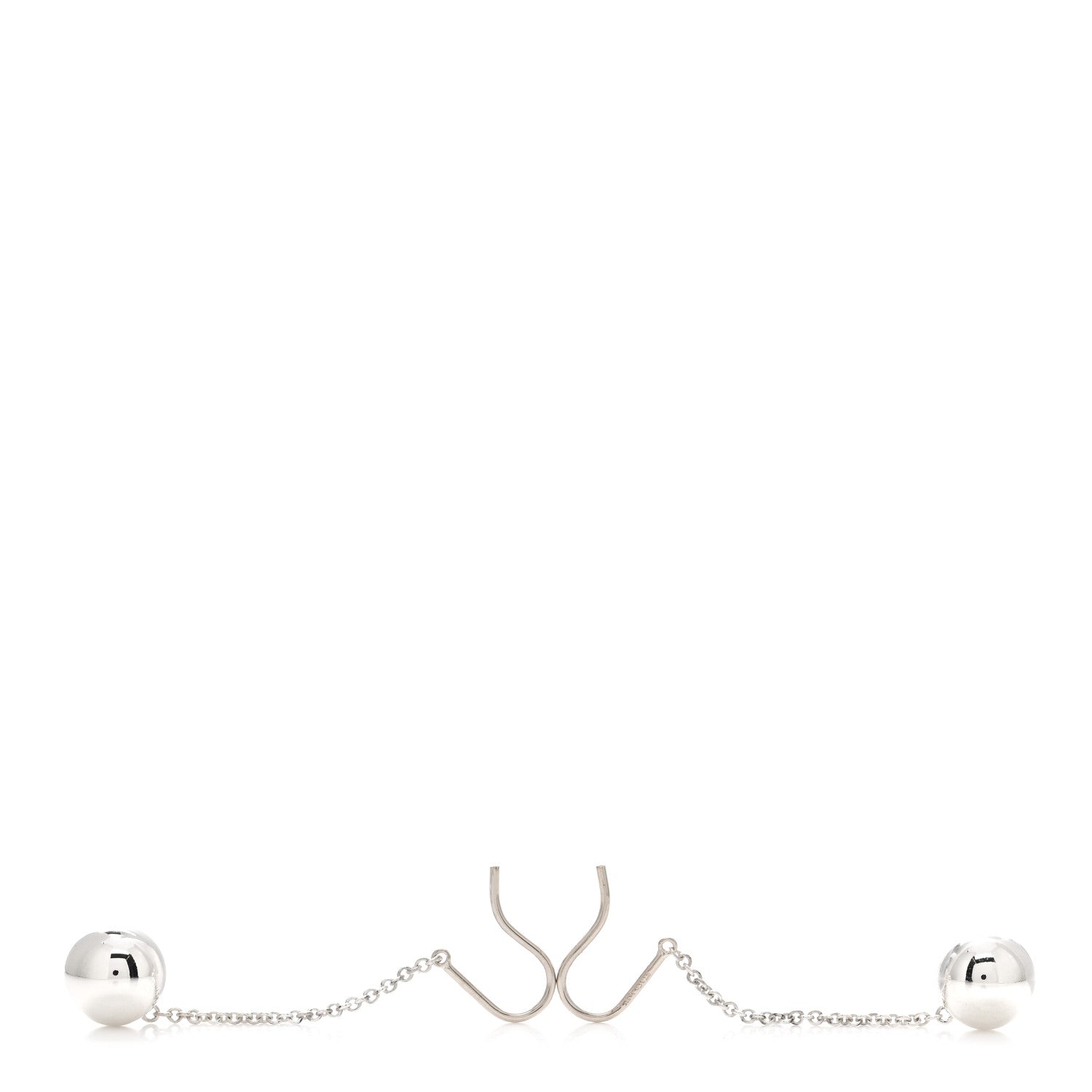 Tiffany Sterling Silver 10mm HardWear Ball Drop Earrings 3 of 3