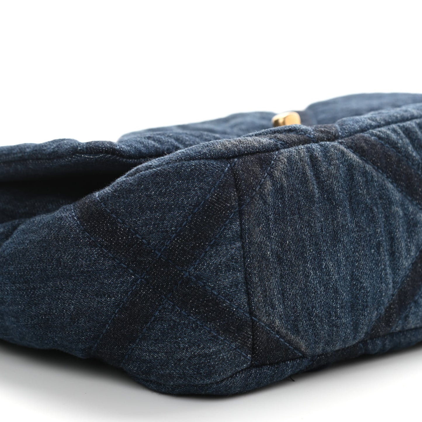 Denim Quilted Medium Chanel 19 Flap Blue