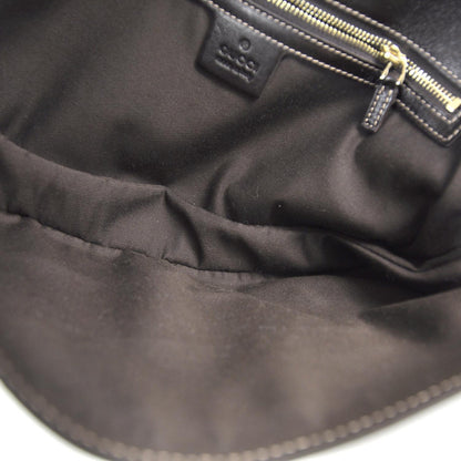 Gucci Leather Britt Shoulder Bag Dark Brown 6 of 8